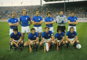 La nazionale italiana in campo contro l'Argentina - fonte storiedicalcio.it