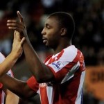 Vincent Péricard con la maglia dello Stoke City