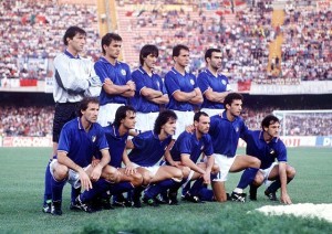 Gli azzurri in campo al San Paolo - fonte it.wikipedia.org